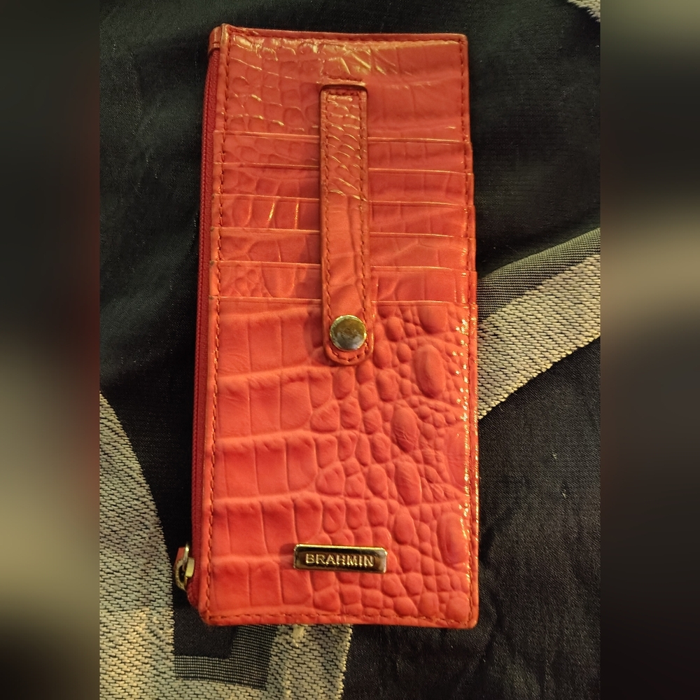 Brahmin Women's Red Crocodile Embossed Wallet
